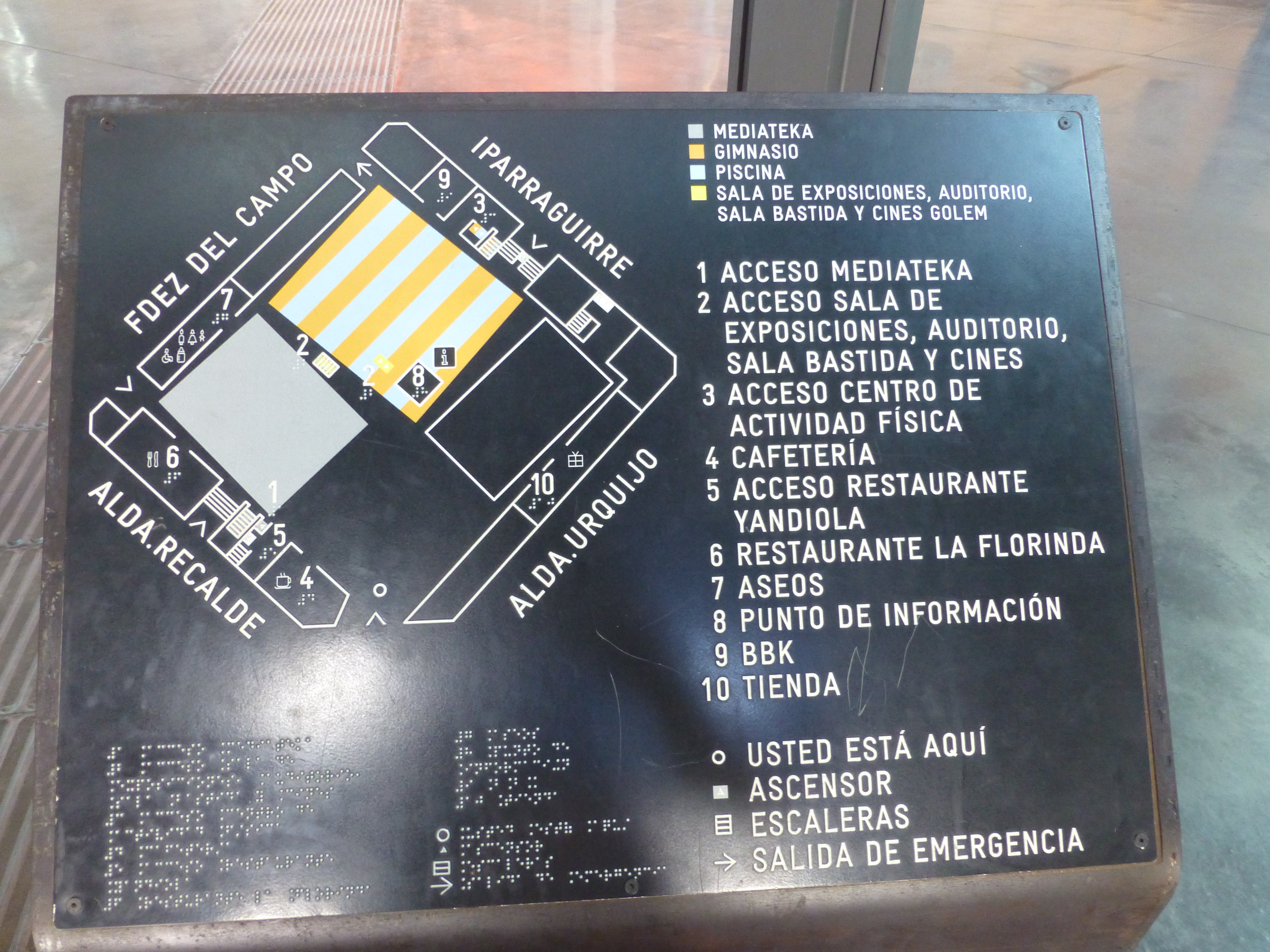 Mapa del Azkuna Zentroa
